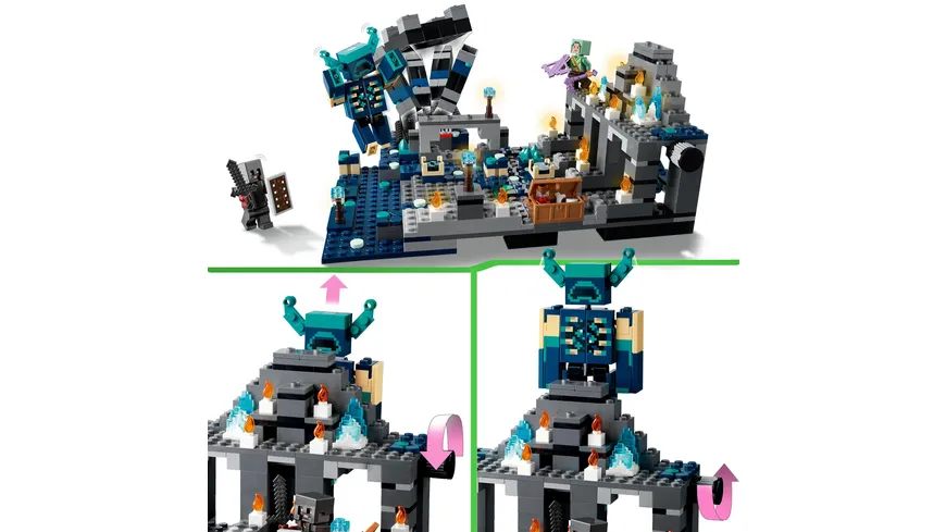 LEGO Minecraft 21246 Das Duell in der Finsternis, Spielzeug mit Figuren