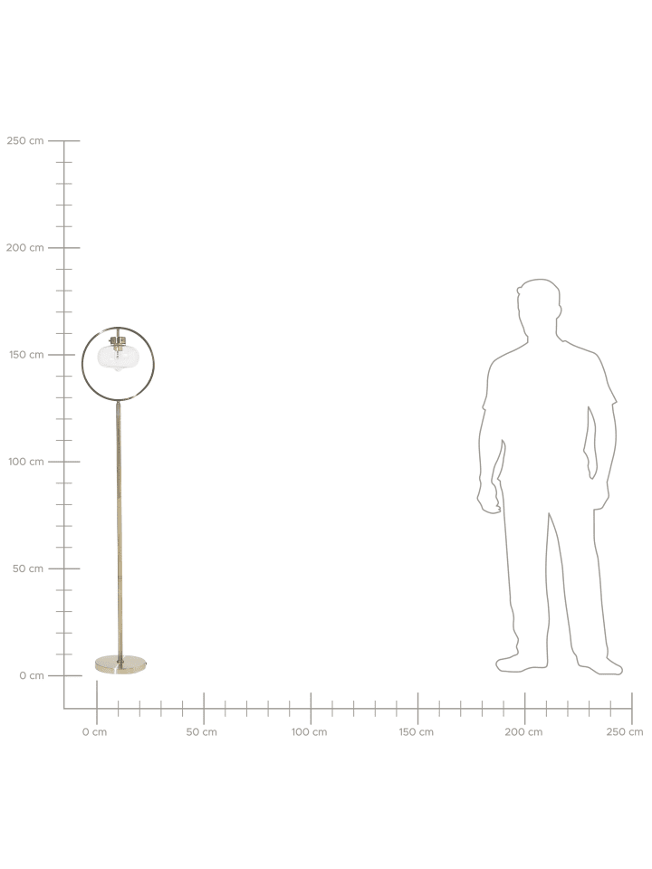 Beliani Stehleuchten SEVERN in Gold - (W) 35 x (H) 168 x (L) 35 cm günstig kaufen onesize
