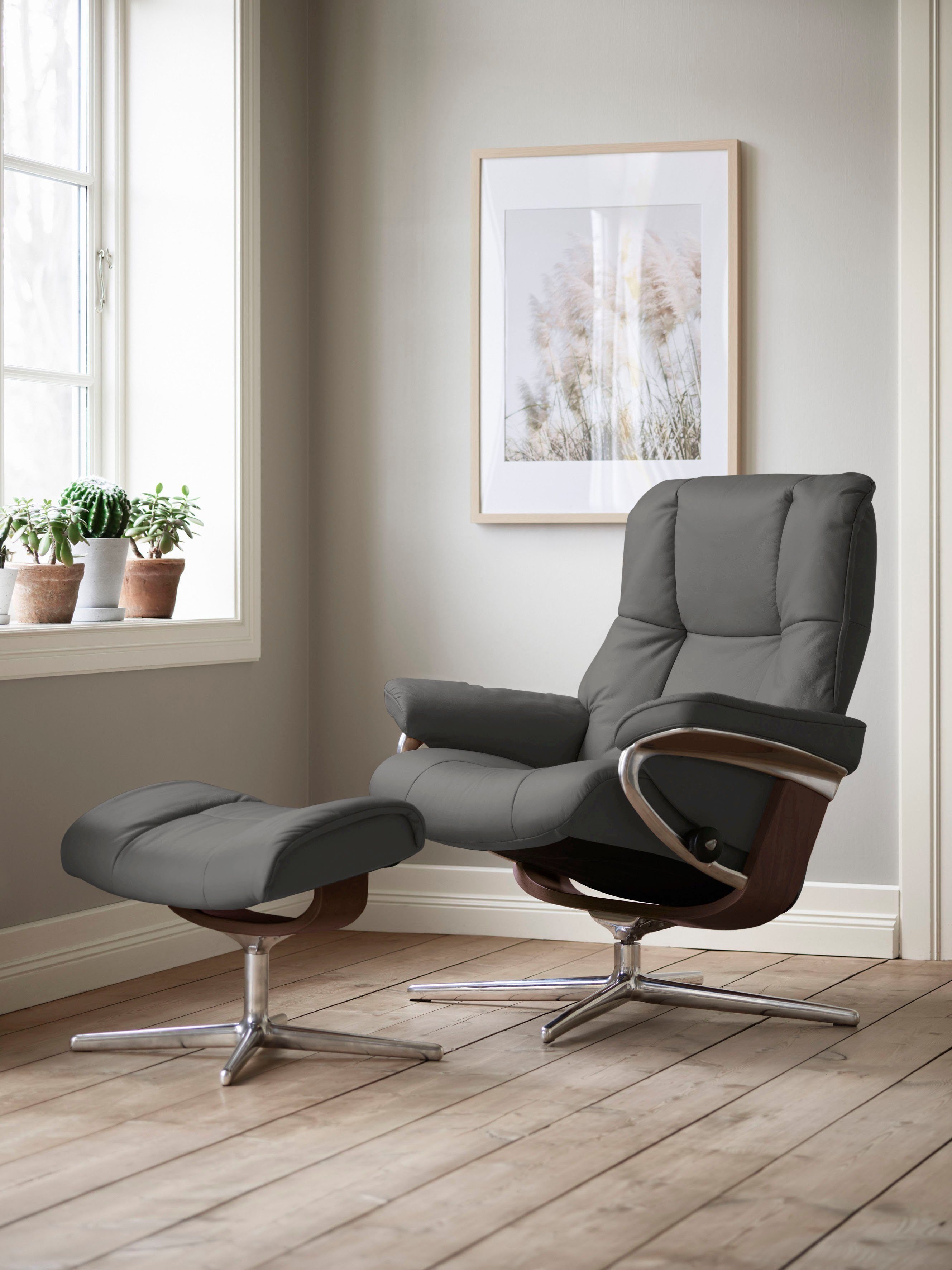Stressless® Relaxsessel Mayfair, mit Cross Base, Größe S, M & L, Holzakzent Braun