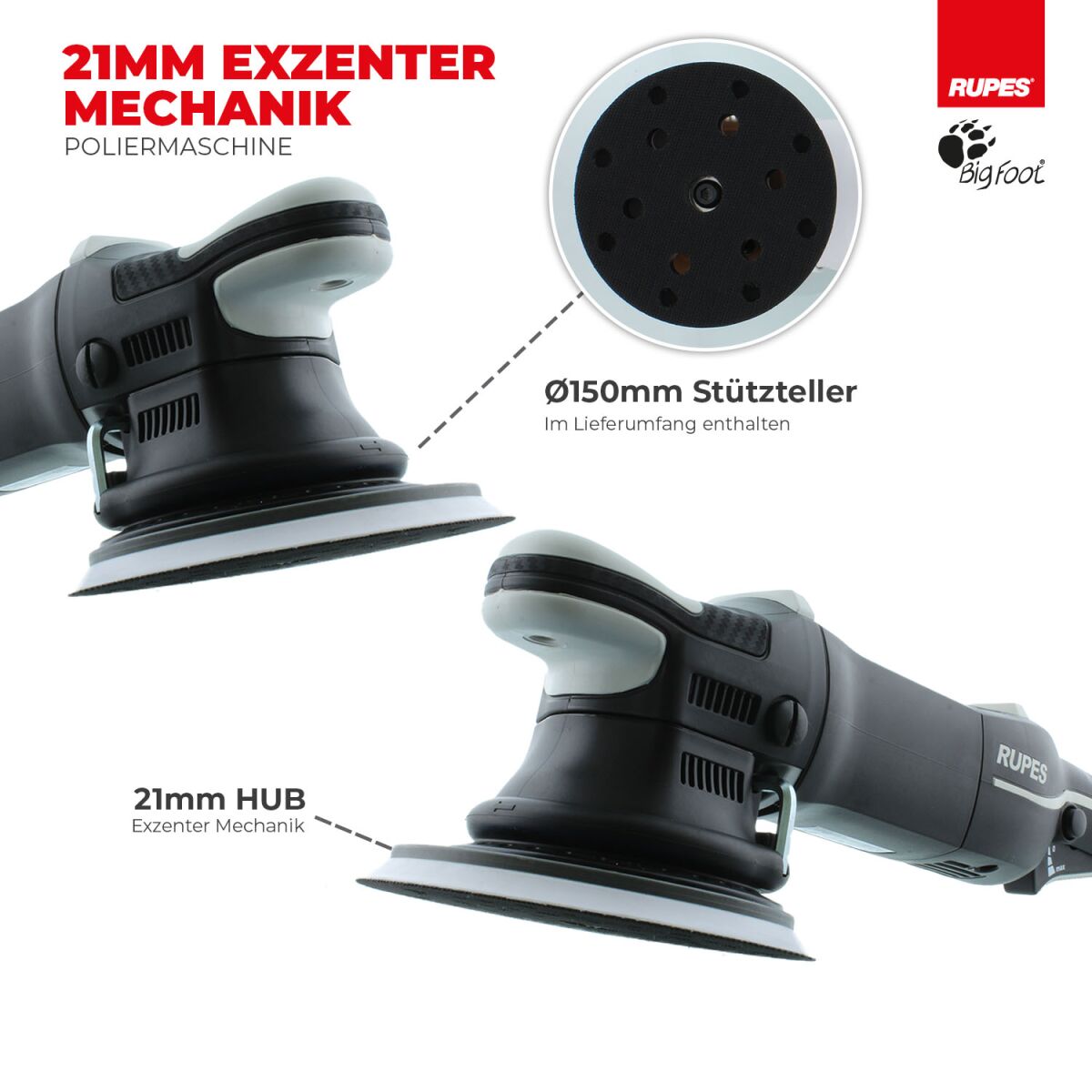 Rupes BigFoot LHR 21 Mark III Exzenterpoliermaschine