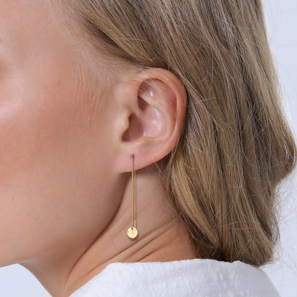 Elli Elli Boucles d'Oreilles Femmes Traversante plaquette pendentif en argent sterling Boucles d'oreilles