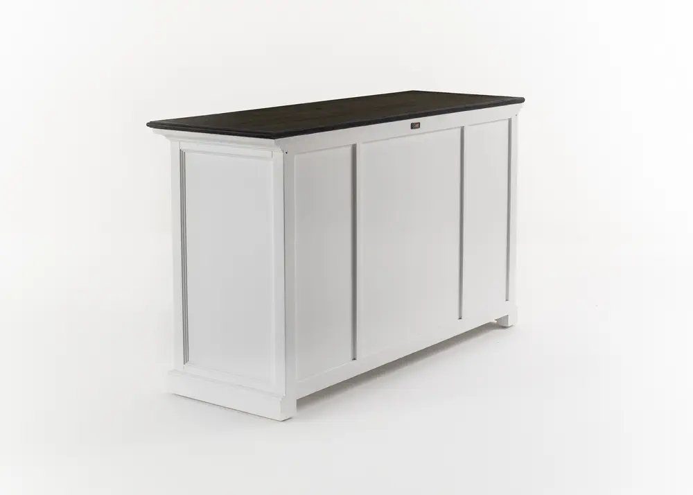 Novasolo Buffet Halifax Contrast Buffetschrank mit 4 Türen, 3 Schubladen und Glaseinsatz