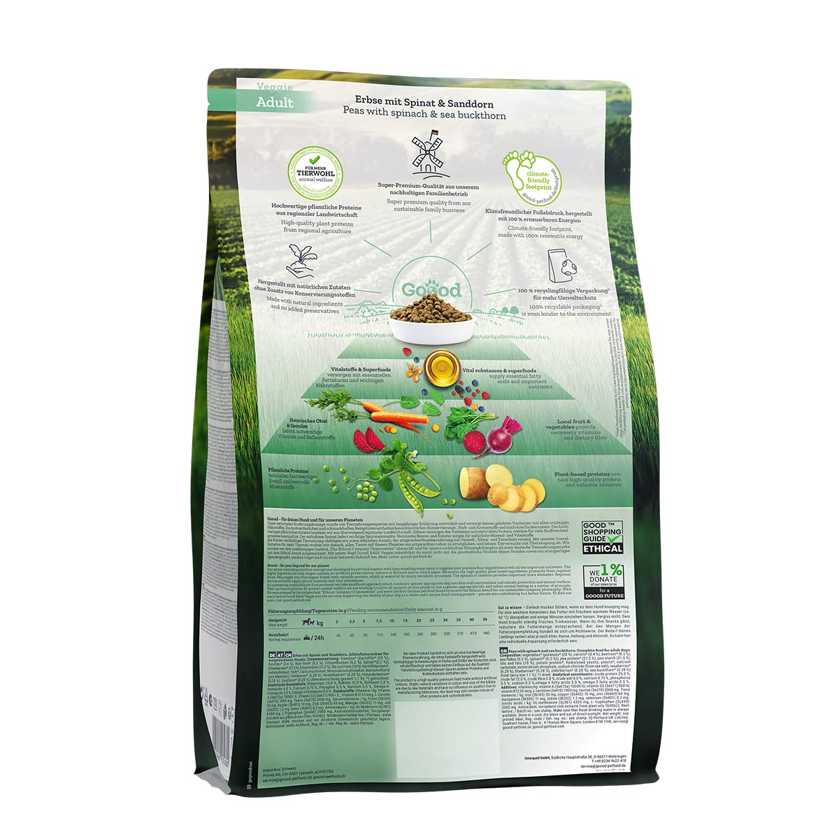 Goood Adult Veggie Erbse mit Spinat & Sanddorn bei ZooRoyal