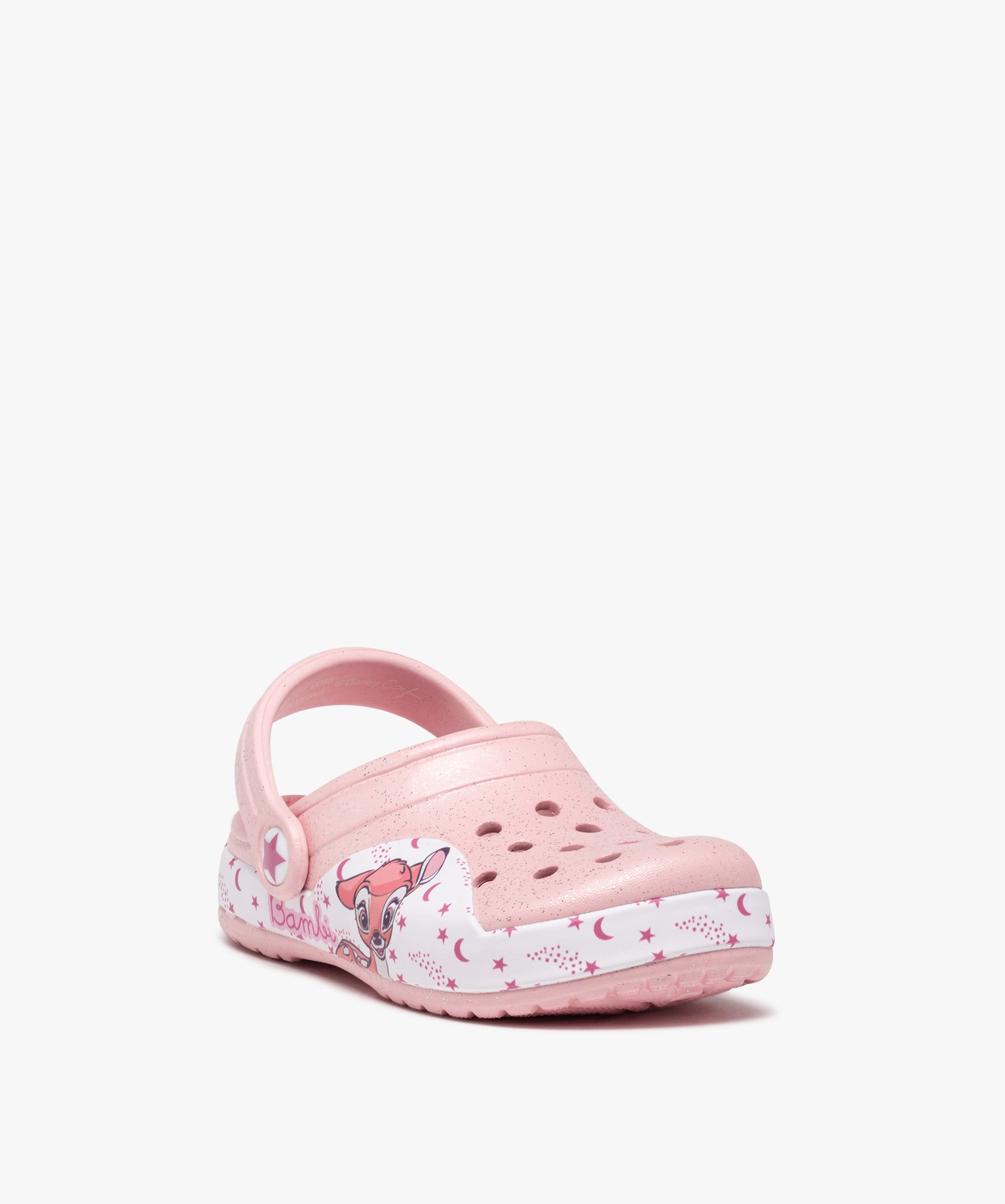 Sabots souples fille pailletés imprimés Bambi - DS rose | GEMO