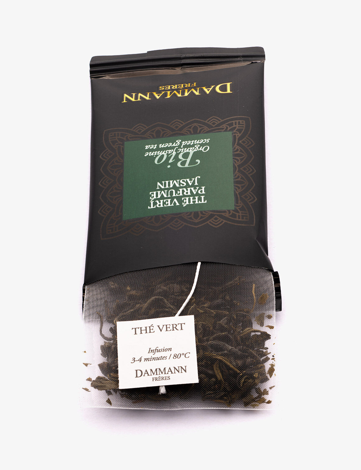 Thé vert parfumé jasmin BIO-24 sachets enveloppés