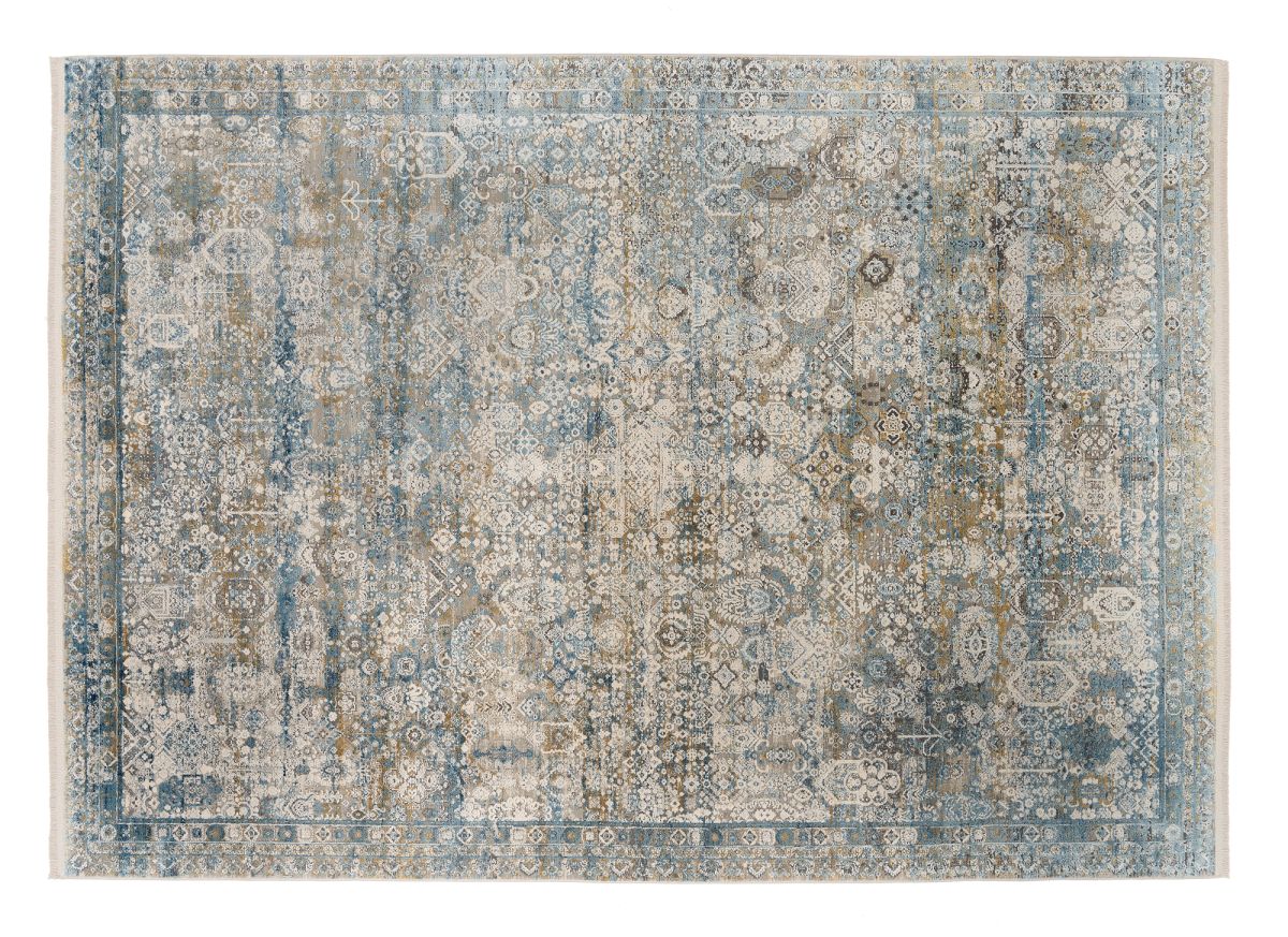 Webteppich Inka Grau-Blau 160 x 230 cm