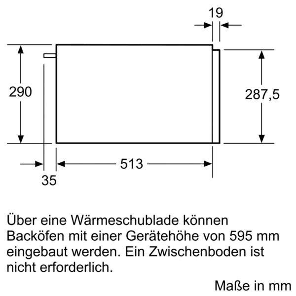 SIEMENS Einbau-Wärmeschublade iQ700 BI630DNS1