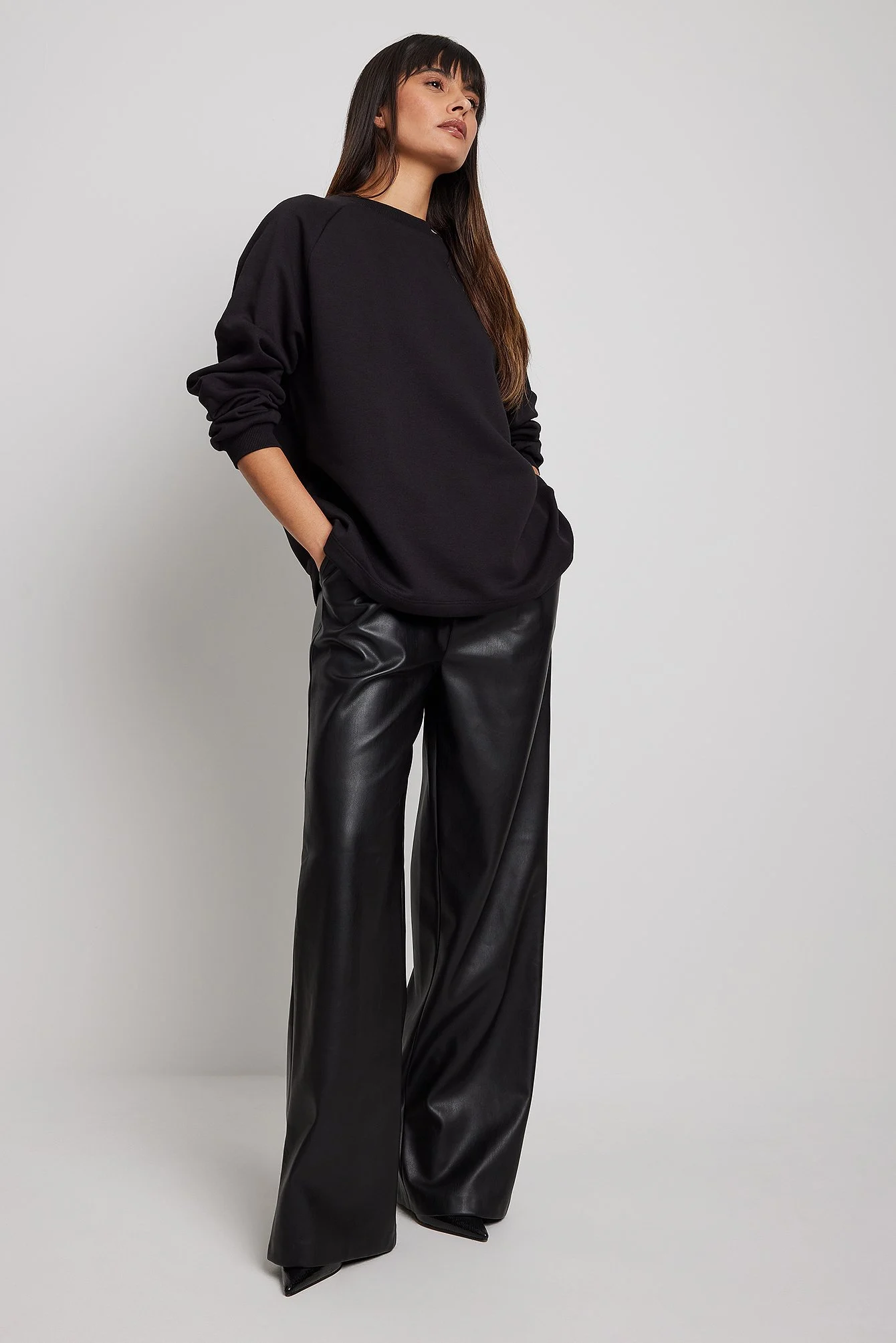 Langer Basic-Pullover