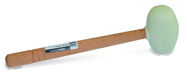 Martelo de borracha Rubi 66905 branco, 250 gramas, redondo