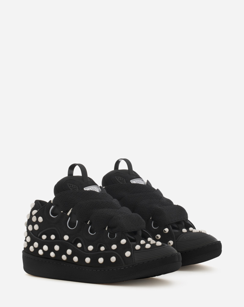 SNEAKERS CURB EN CUIR AVEC STUDS