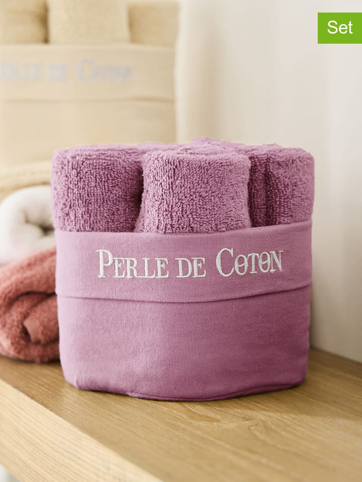 Soft by Perle de Coton 6er-Set: Gästehandtücher in Altrosa günstig kaufen 50x30 cm