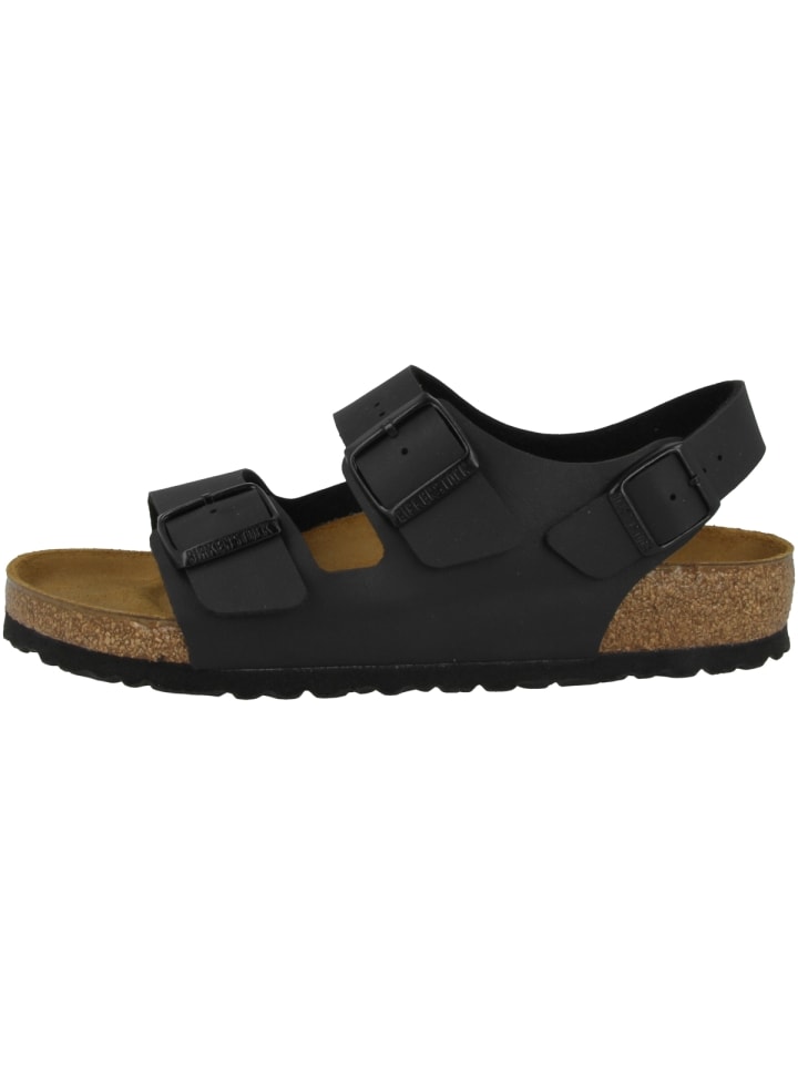 Birkenstock Sandale Milano Birko-Flor normal in schwarz günstig kaufen