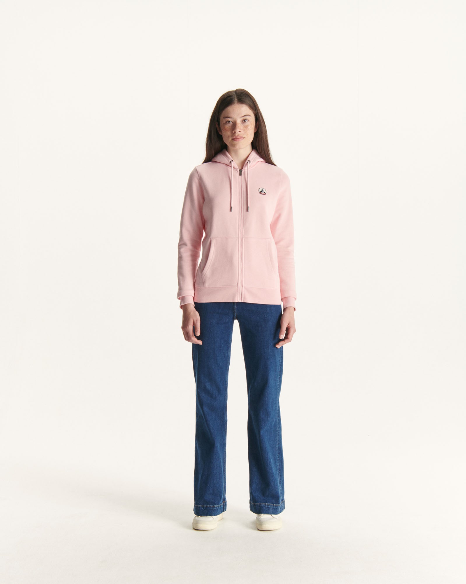 Sweat à capuche en coton biologique Rose pêche Oaxaca