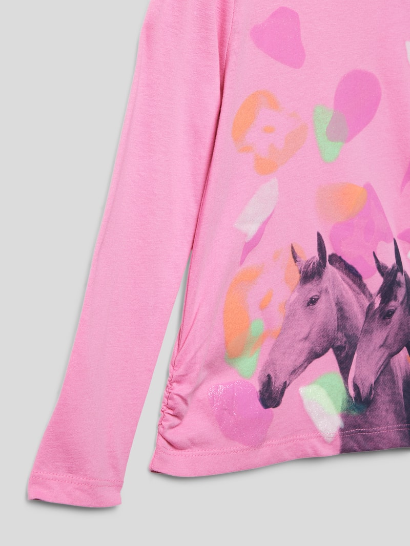 Sweatshirt mit Rundhalsausschnitt in pink