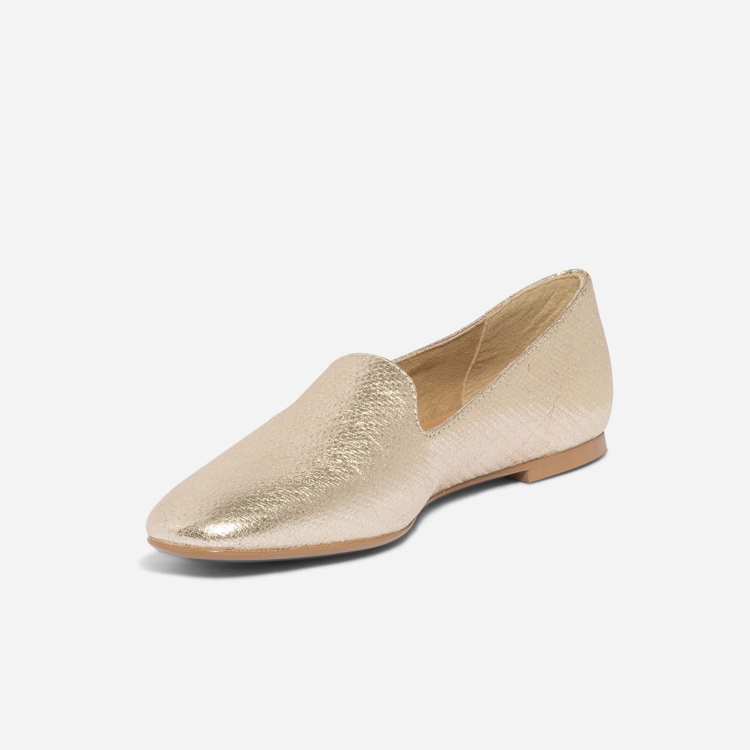 Slipper doré effet tressage