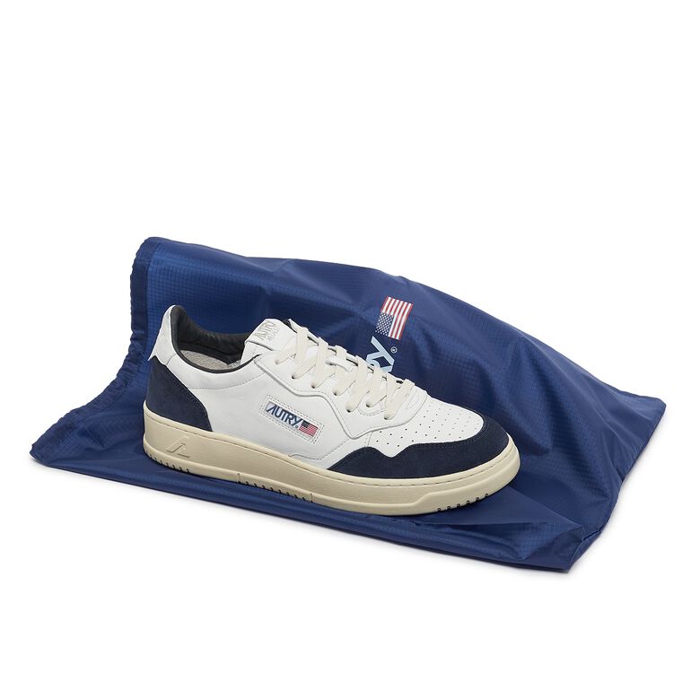 Autry Medalist Low goat/suede wht/ink bl