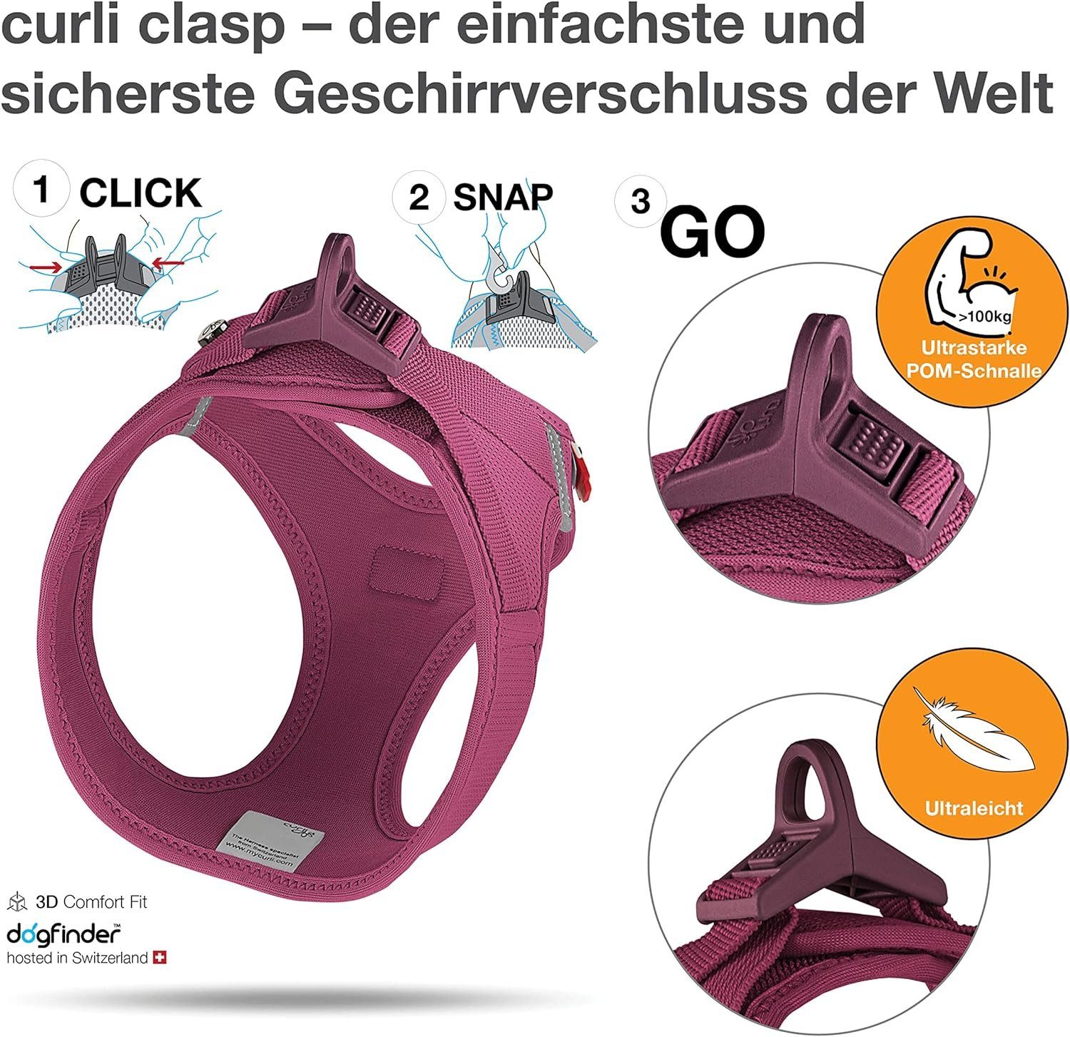 Curli Geschirr CLASP Vest Air-Mesh