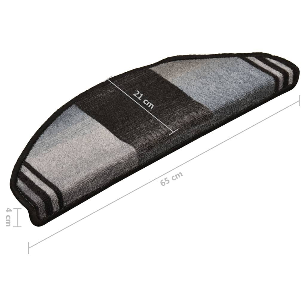 Stufenmatte Stufenmatten Selbstklebend 10 Stk 65x21x4 cm Schwarz Grau, vidaXL, Andere