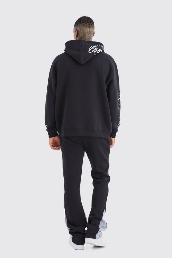 Slim-Fit Schlag-Jogginghose mit Einsatz