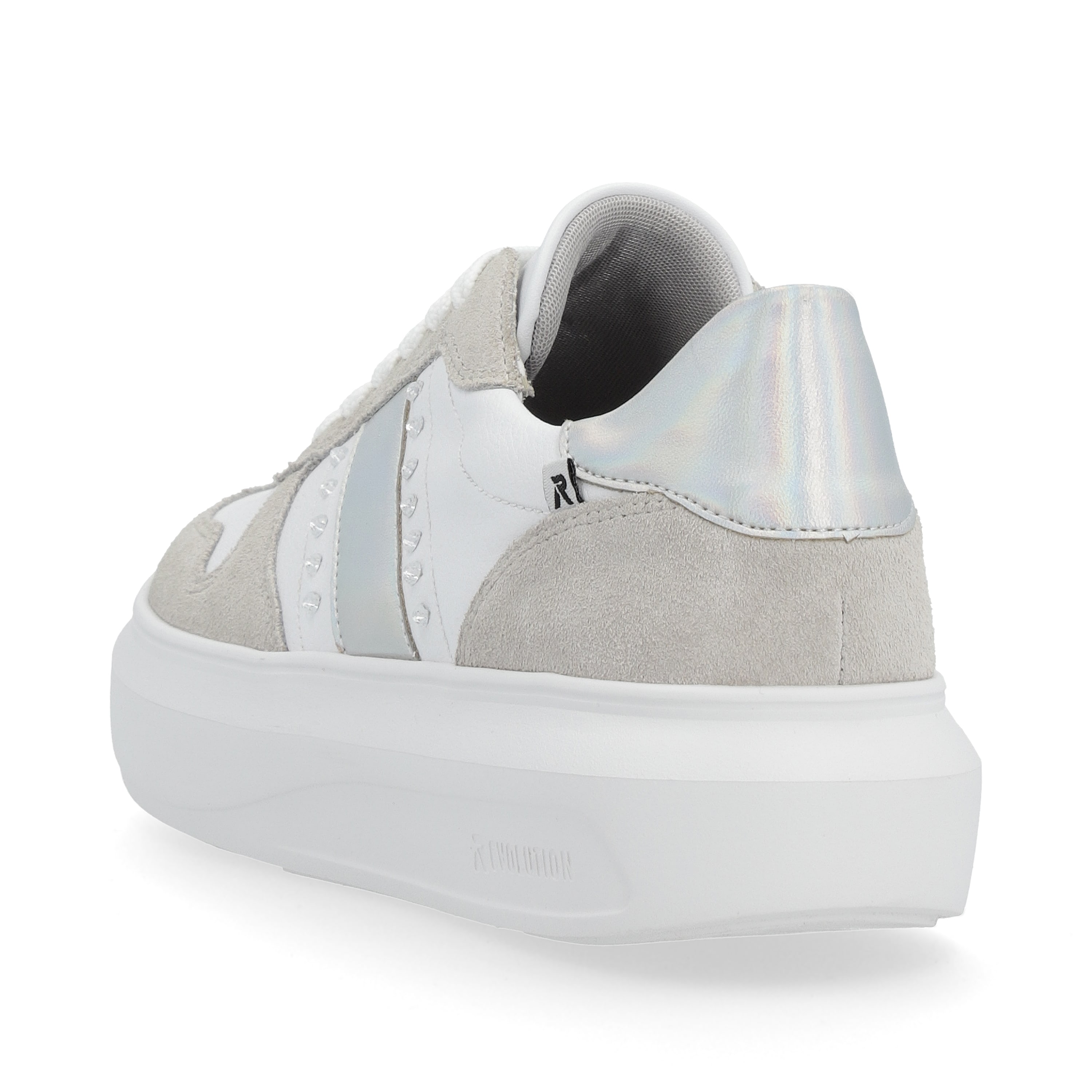 Rieker Damen Sneaker Low clear-white dust-grey