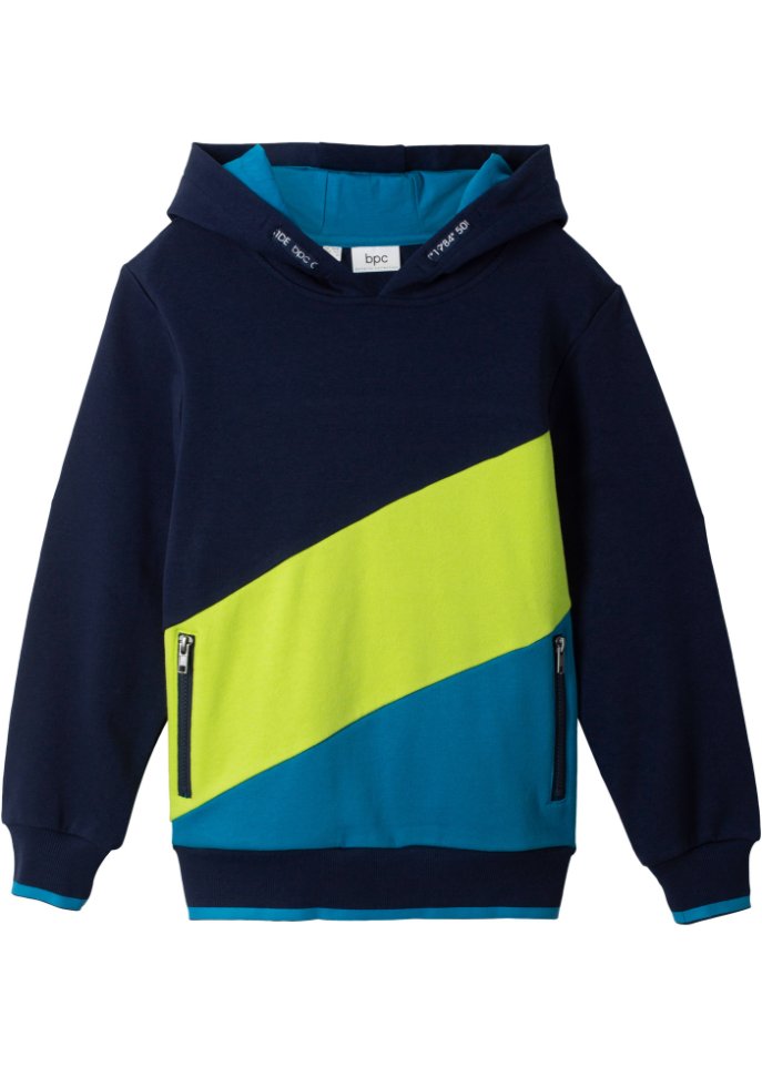 Jungen Kapuzensweatshirt im Colourblock