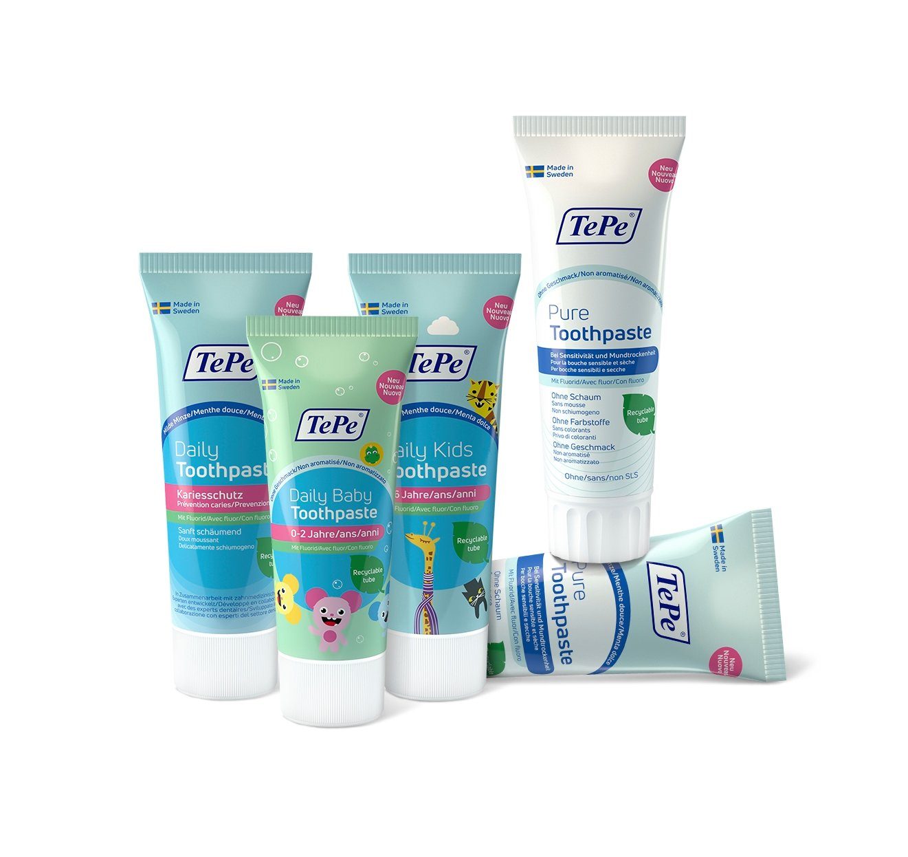 TePe Zahnpasta Pure, 2 Stück, (2er Set, 2-St) Gegen Mundtrockenheit