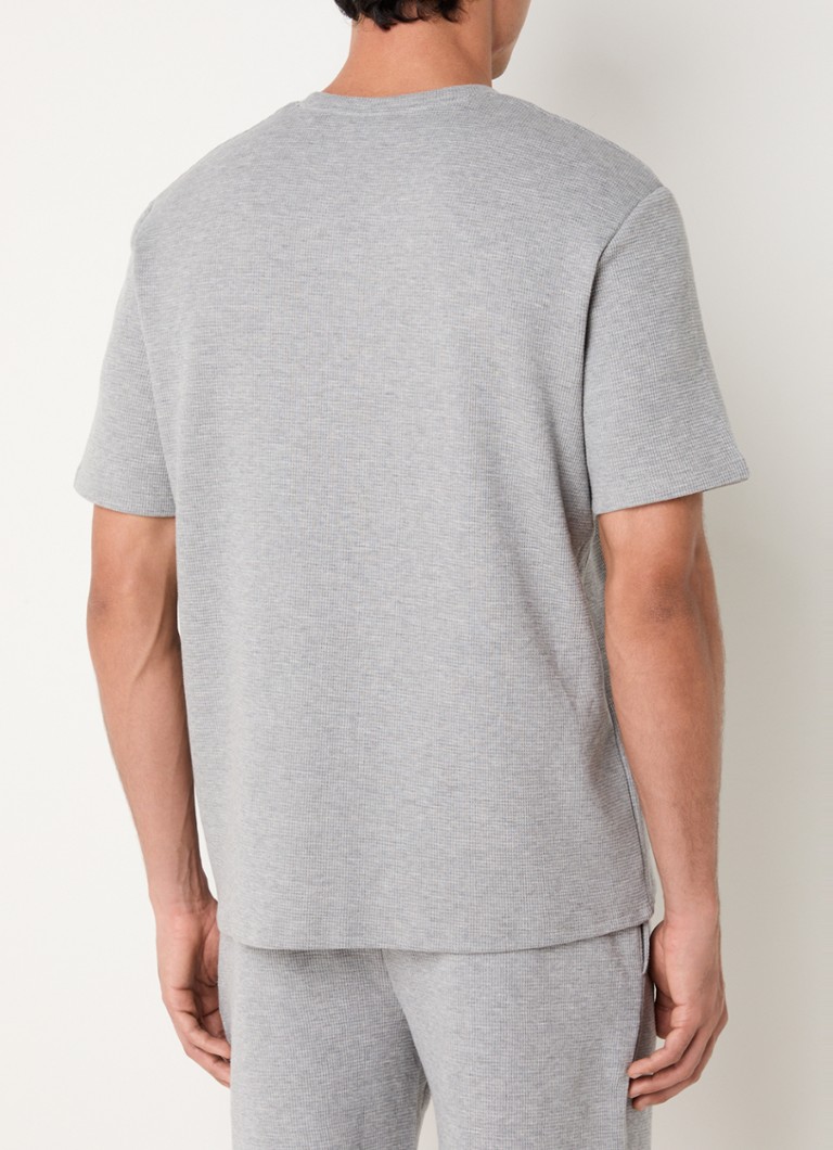 HUGO BOSS textured pajama top with logo