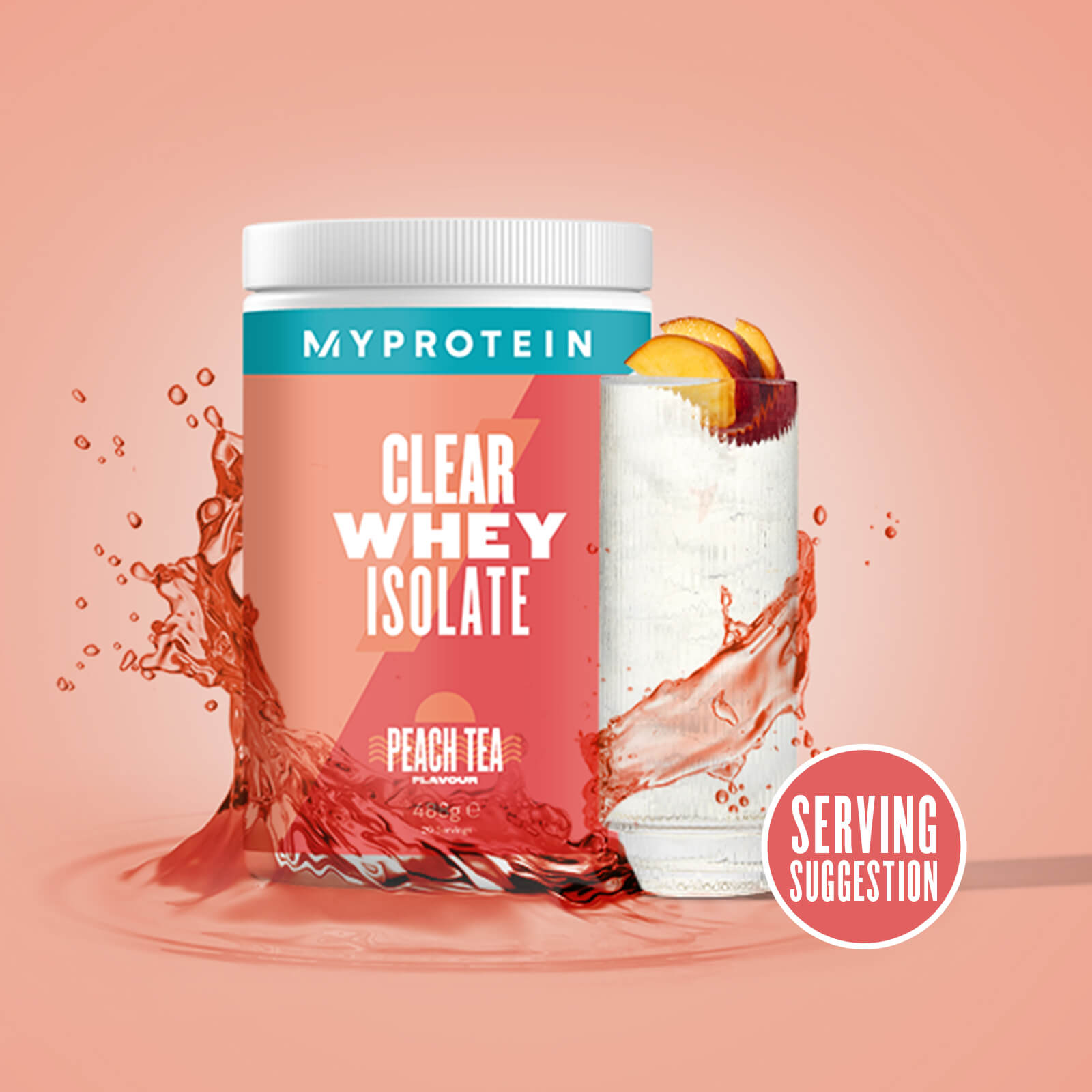 Clear Whey Isolate, Peach Tea, 20 Servings