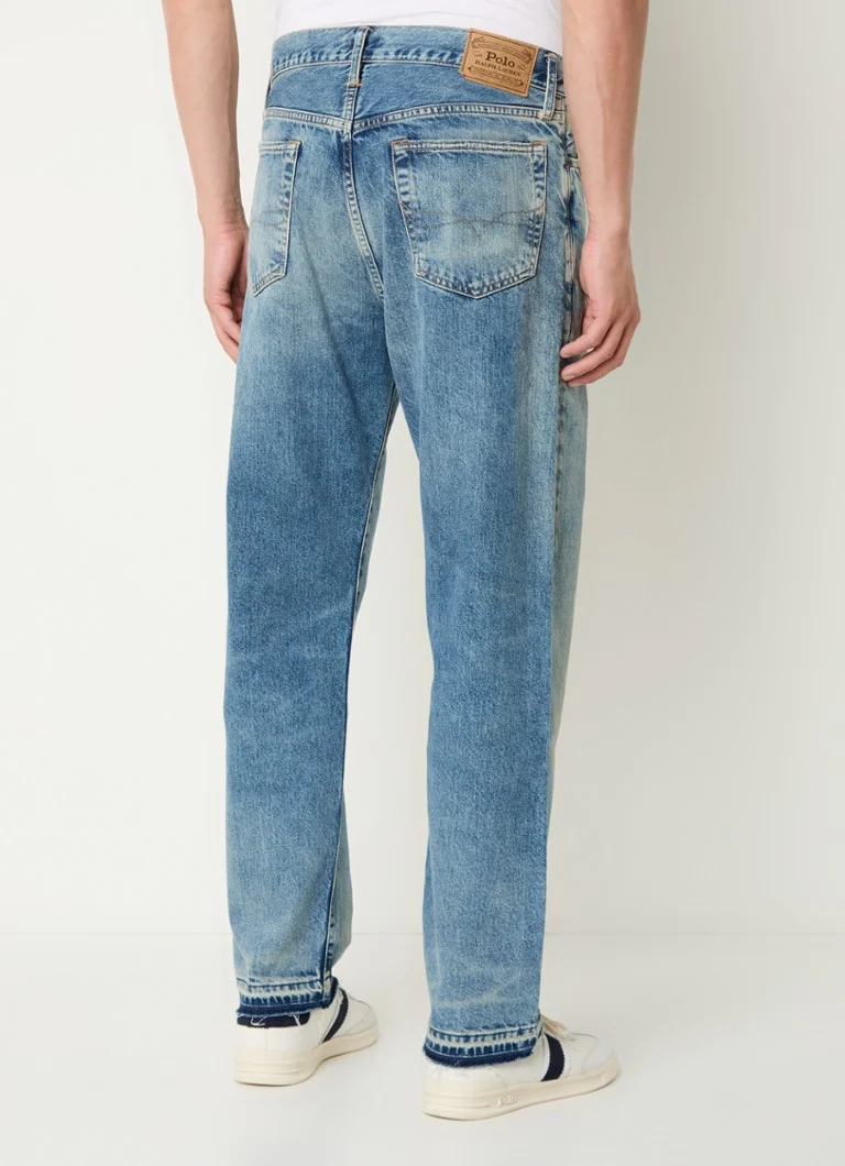 Blugi Ralph Lauren Heritage cu croială dreaptă și tiv cu volane