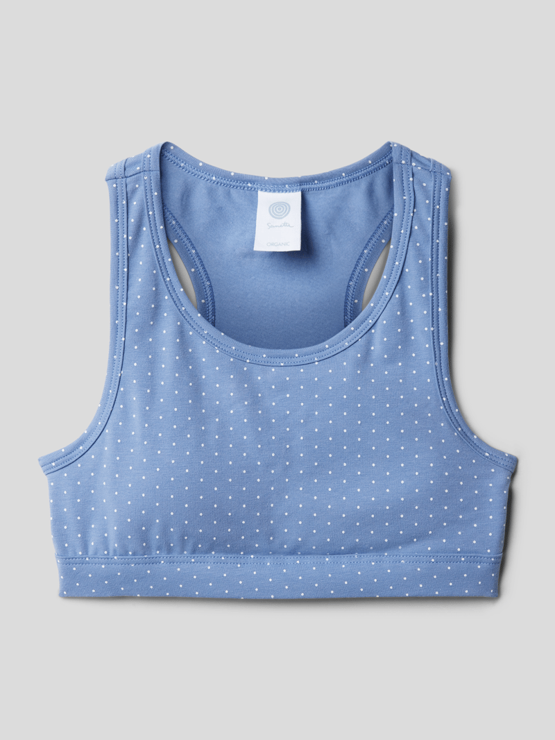 Bustier mit elastischen Bund in blau