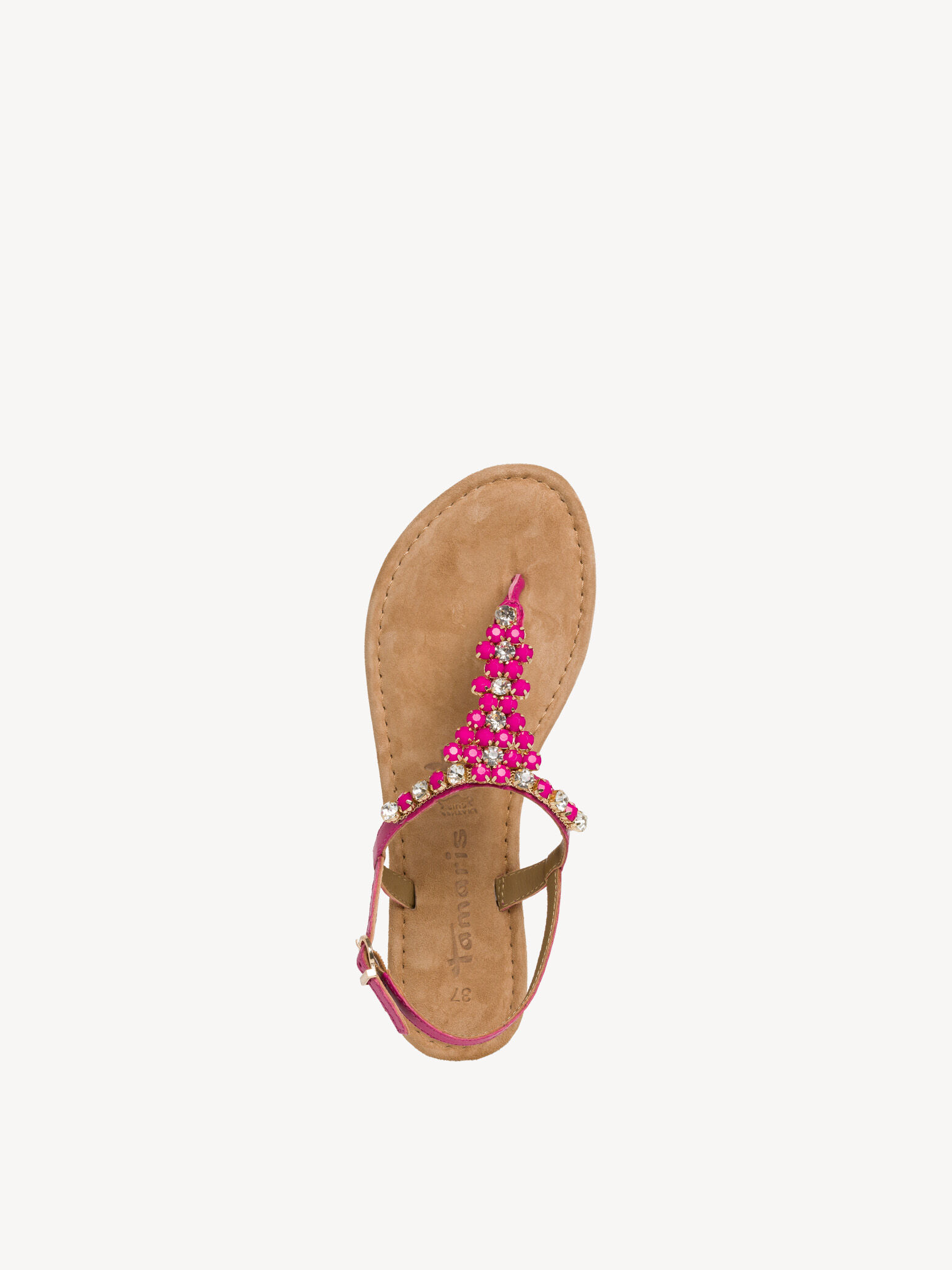 Sandale en cuir - rose fuchsia