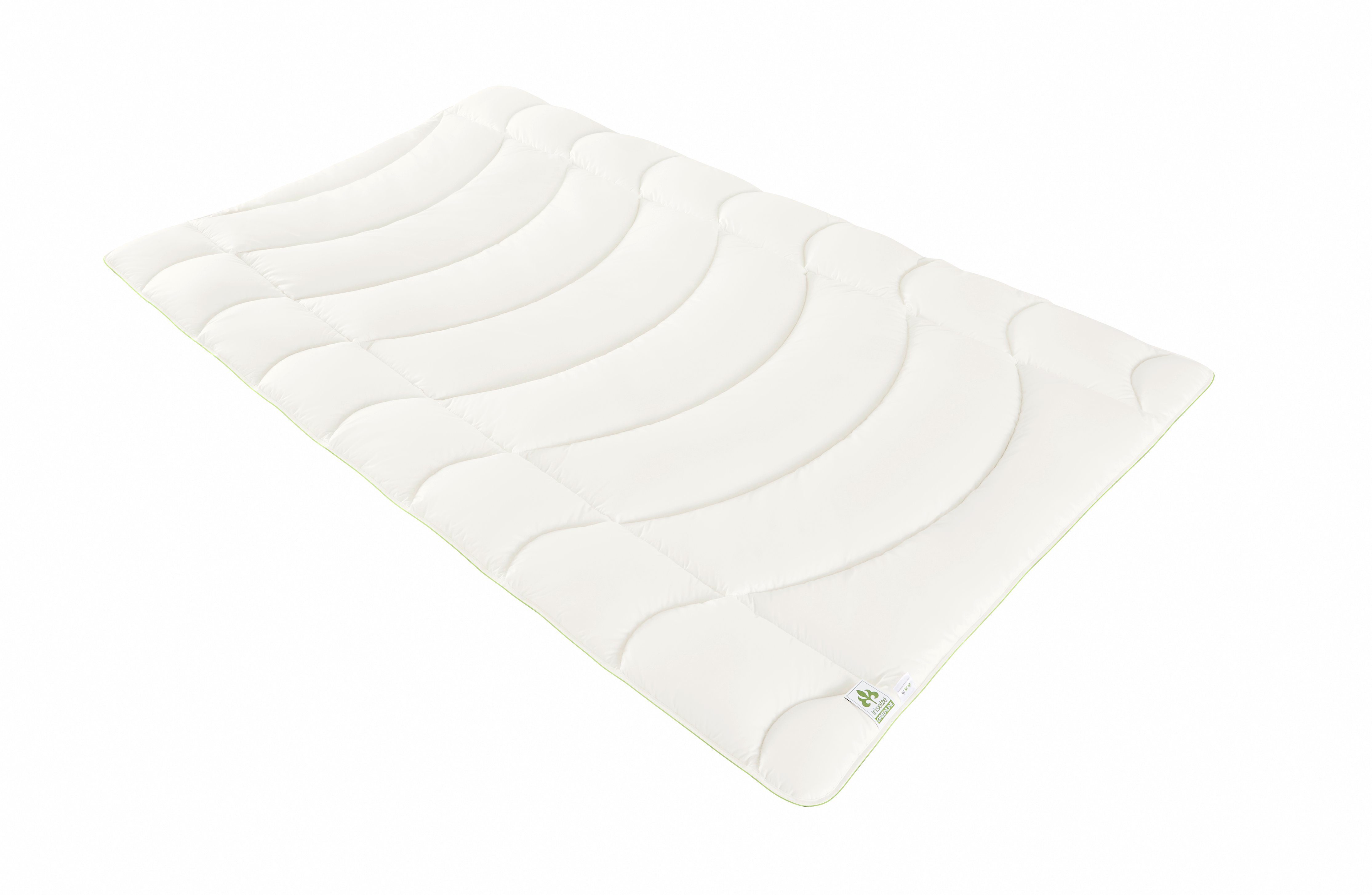 Baumwollbettdecke, Steppbett Irisette Greenline Megafil® Bio, irisette GREENLINE, Füllung: 100 % Polyester – Megafil® Bio-Faser / recycelt / biologisch abbaubare Fasern*, Bezug: haut­sym­pa­thisch, waschbar bis 60°C, allergikergeeignet, umweltbewusst