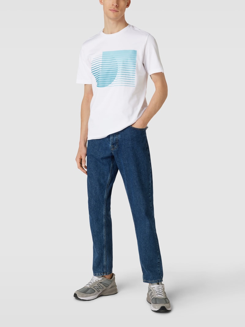 T-Shirt mit Motiv-Print Modell 'Tee 6' in weiß