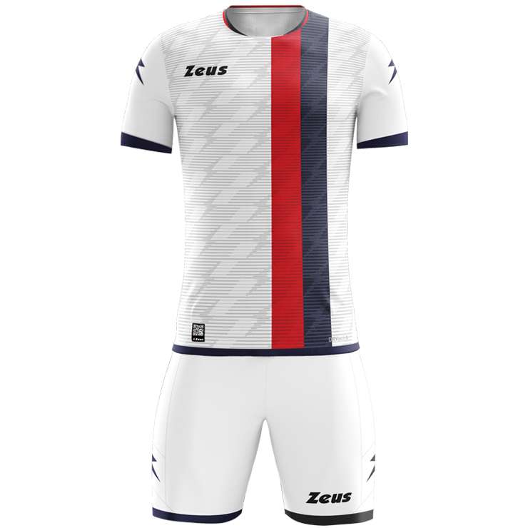 Zeus Icon Teamwear Set Trikot mit Shorts weiß navy