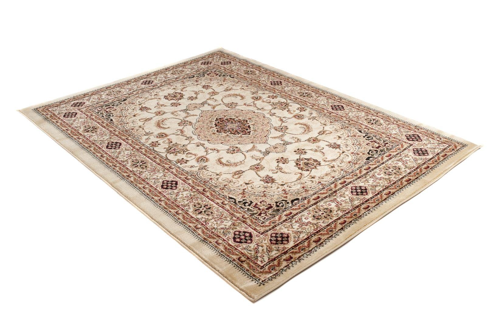 Orientteppich Oriente Teppich - Traditioneller Teppich Orient Creme Ivory, Mazovia, 60 x 100 cm, Geeignet für Fußbodenheizung, Pflegeleicht, Wohnzimmerteppich