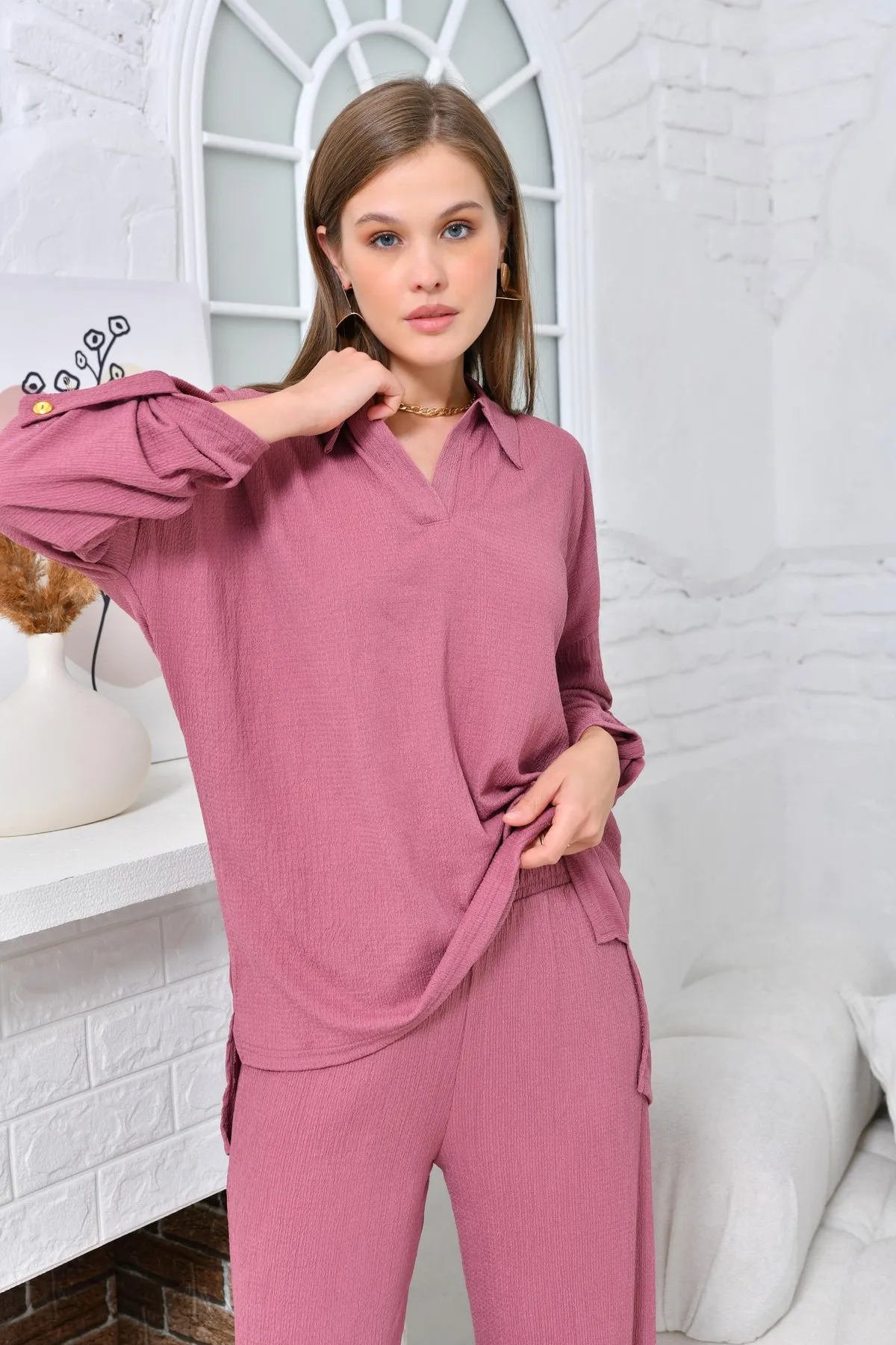 VOLT CLOTHİNG  Zweiteiler - Rosa - Regular Fit