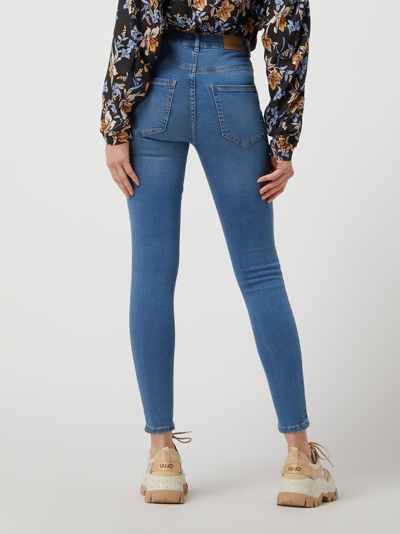 Skinny Fit High Waist Jeans mit Stretch-Anteil Modell 'Molly' in jeans