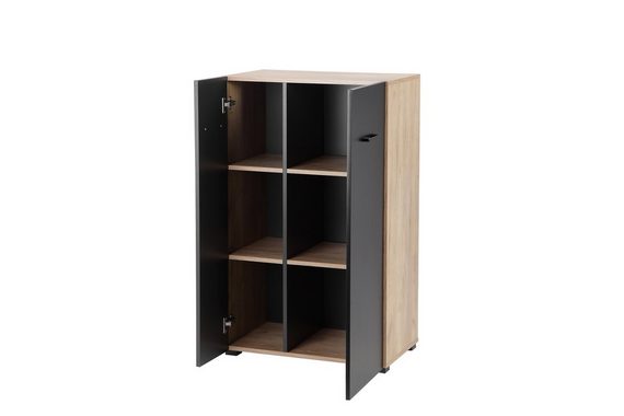 Places of Style Aktenschrank Moid; Mehrzweckschrank, moderne Kommode mit viel Stauraum, Maße 64,5 x 41,5 x 106 cm