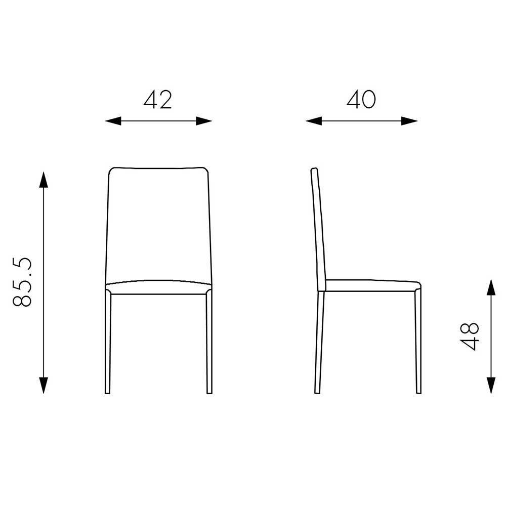 Pharao24 Stapelstuhl Tiller (Set, 4 St), 4er Set, stapelbar