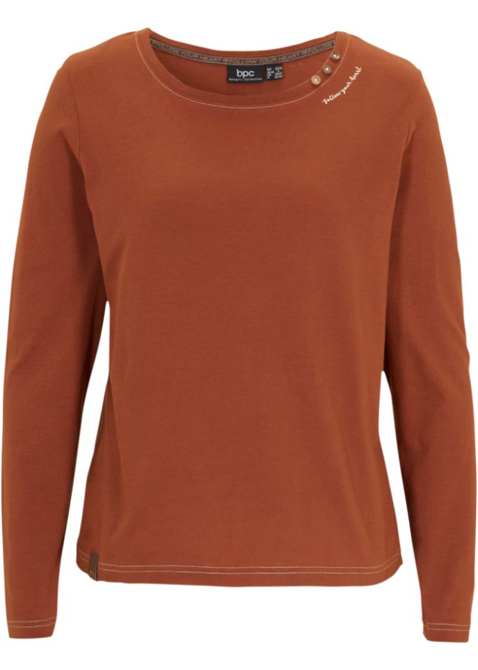 Langarmshirt mit Zierknöpfen