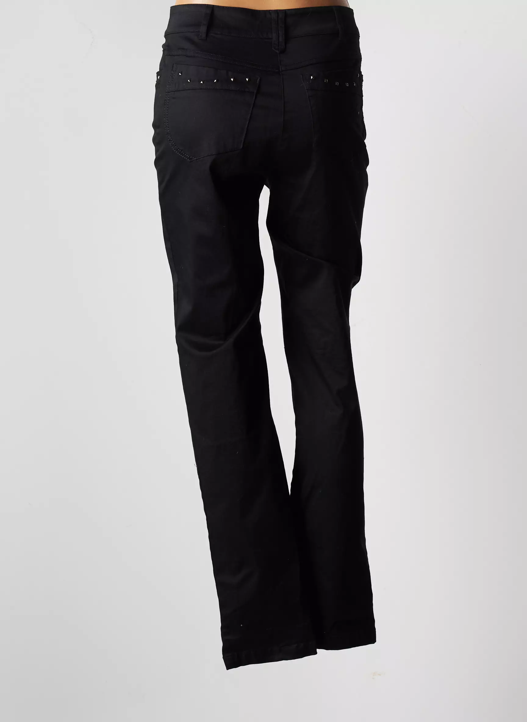 Epicea Pantalons Droits Femme couleur noir