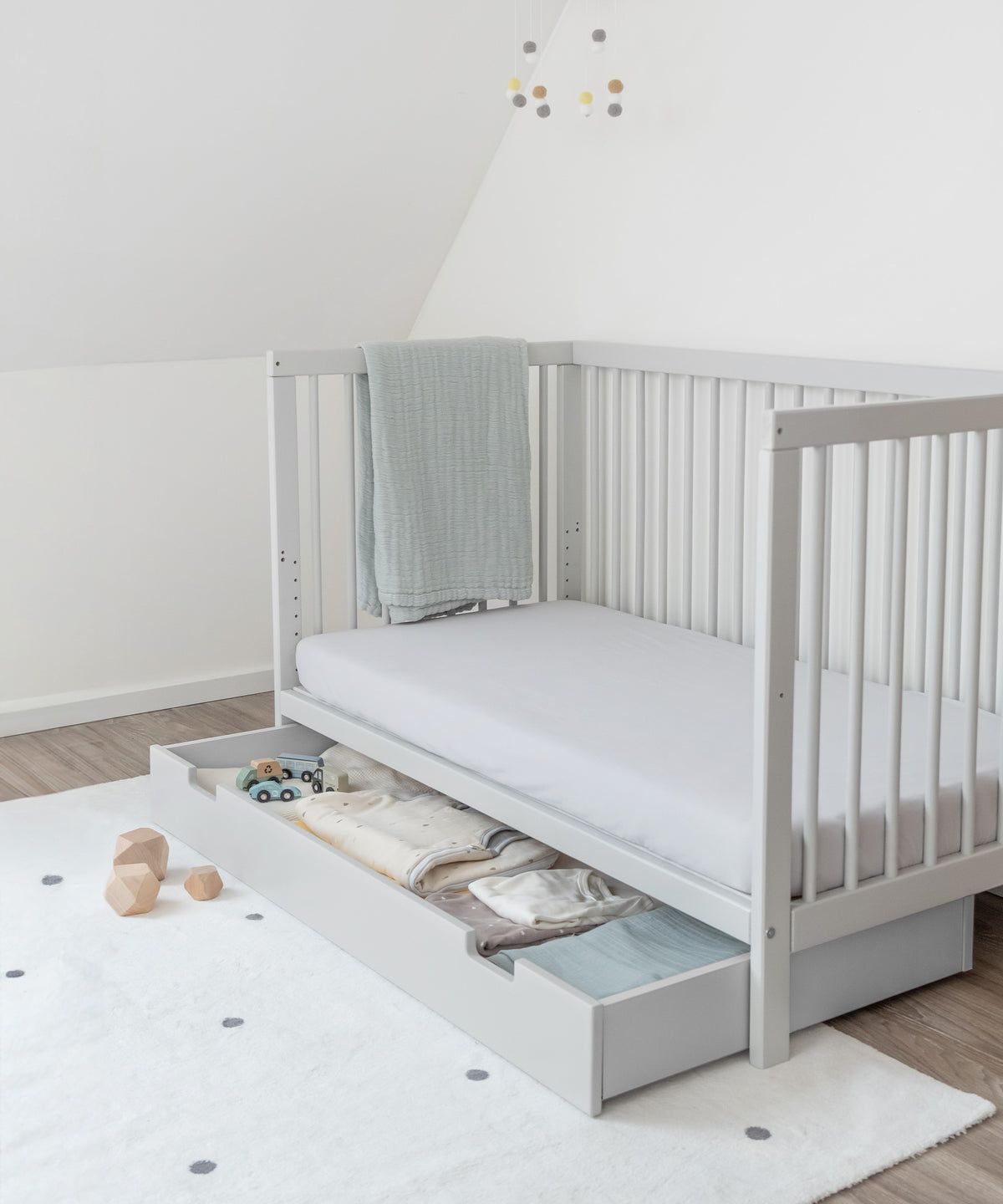 Babybett Pur Hellgrau