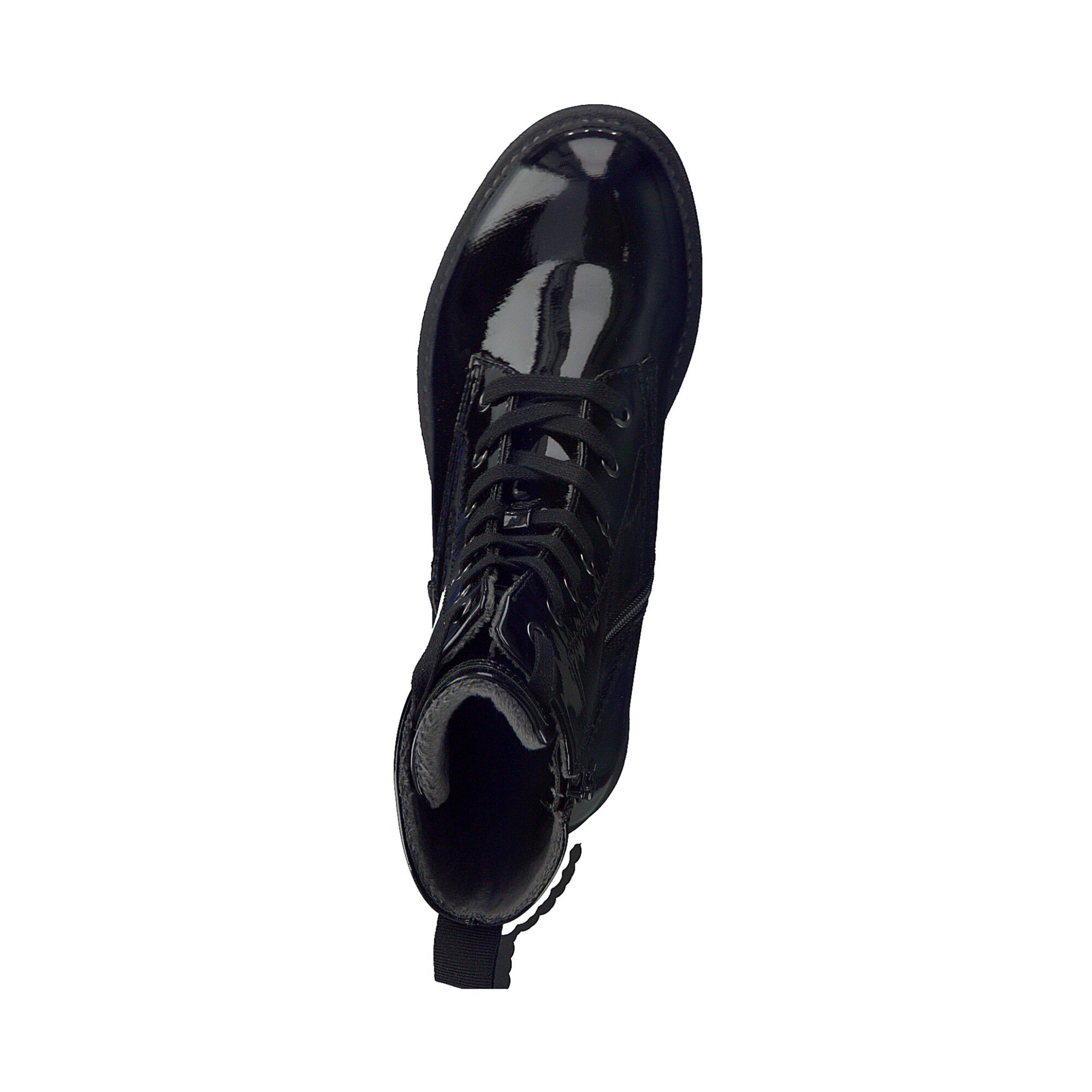 Bottines à lacets vernis