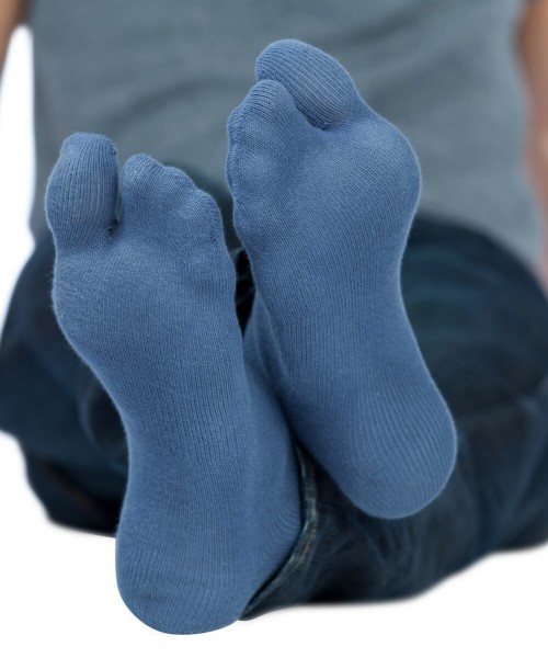 Knitido ~ Tabi Kurzsocke ~ Blau