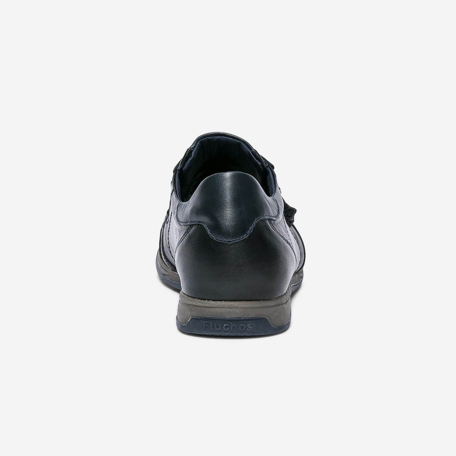Derby détente FLUCHOS noir en cuir à scratchs