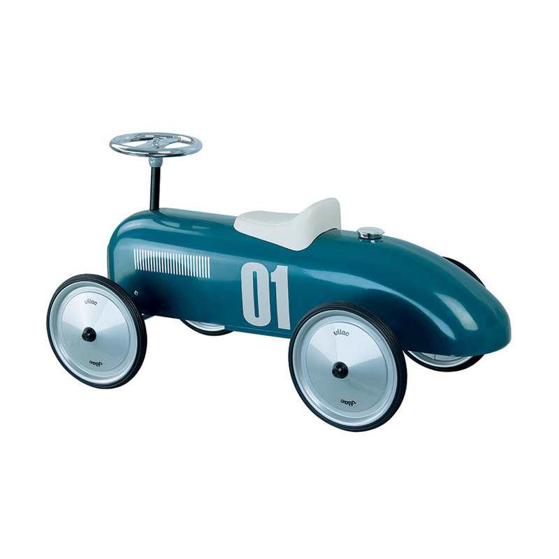 Porteur en métal bleu pétrole Vilac