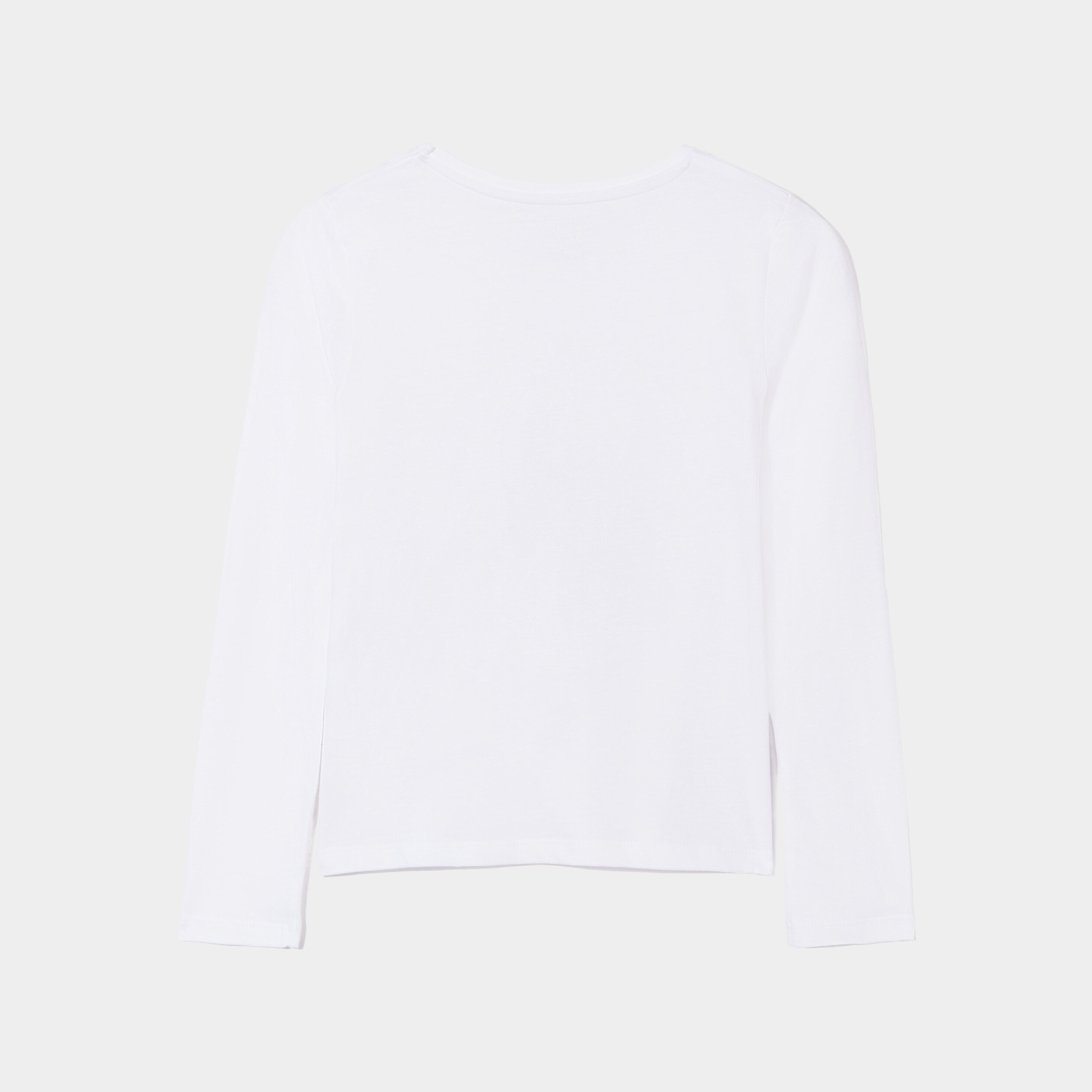 T-shirt Halloween manches longues coton ivoire fille | La Halle