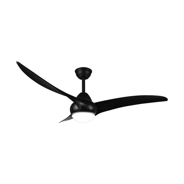 LED-Deckenventilator Alesund, schwarz-matt