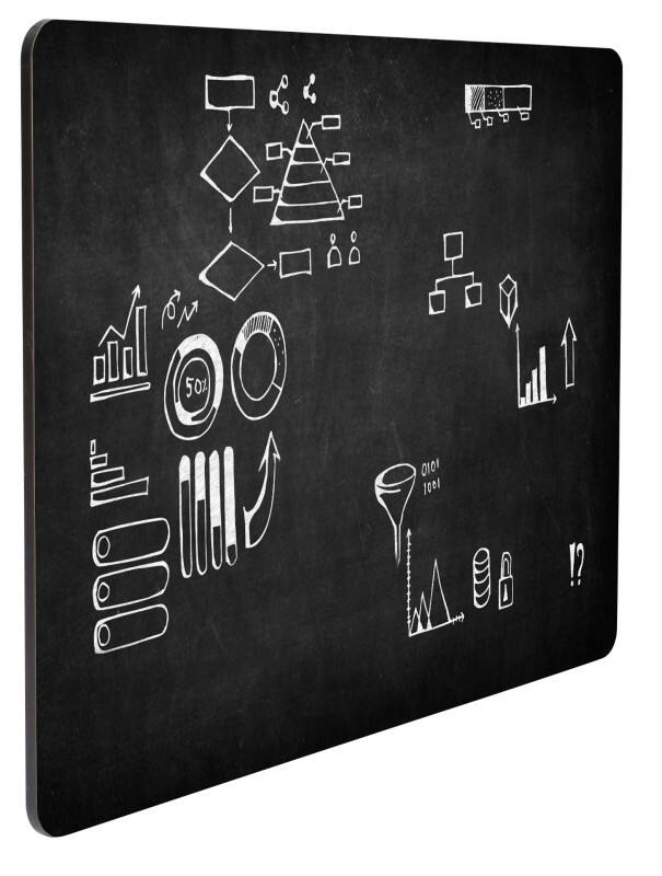 Kreidetafel 90 (B) x 1 (T) x 57 (H) cm Schwarz
