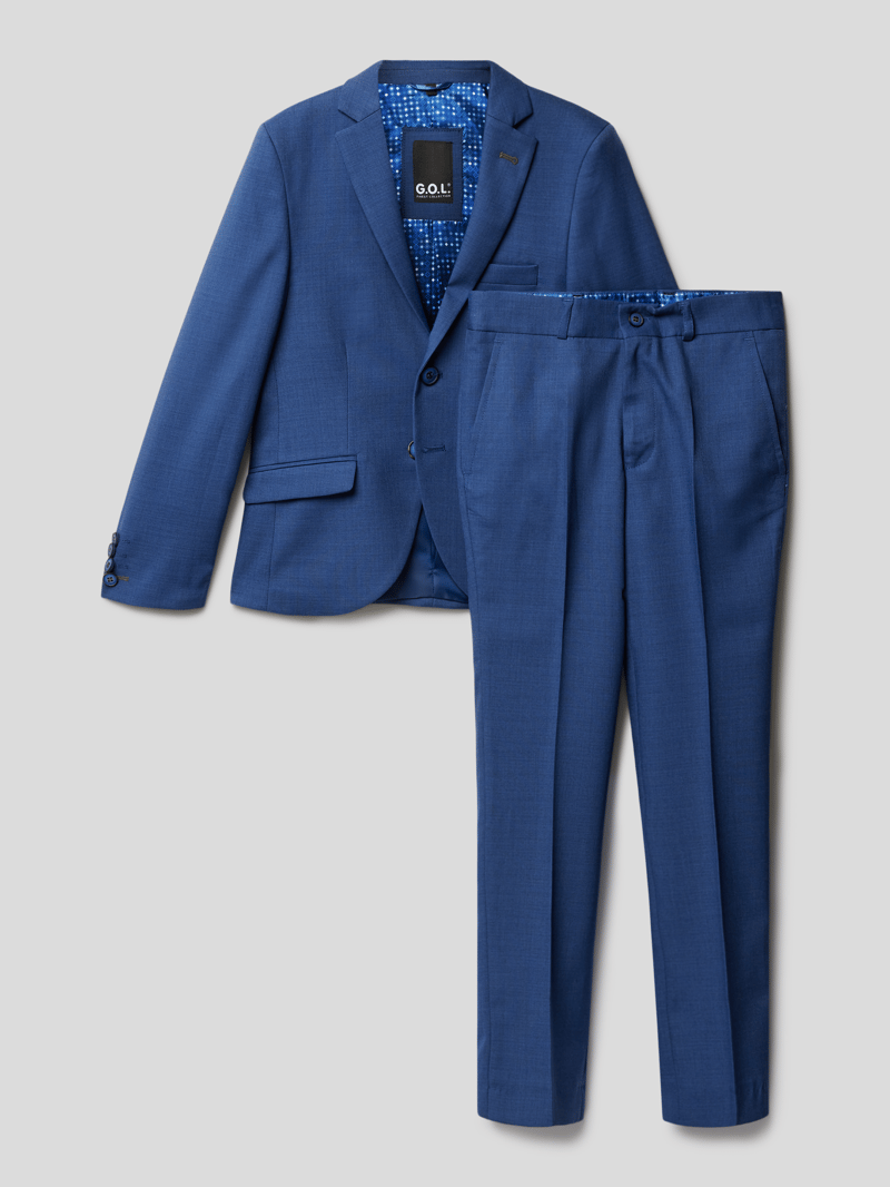 Anzug mit feinem Muster in royalblau